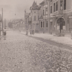 Starker Hagel, Blattl - Haus, Schlosserei Lorenz Blattl, Bahnhofstraße 35