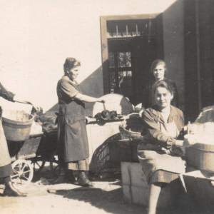 Krautschneiden bei der Firma Schwingshackl, ca. 1925