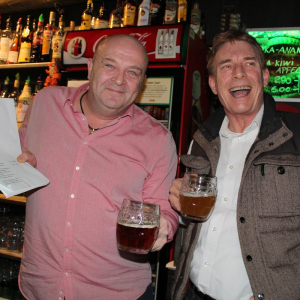 Mag. Andreas Madersbacher und Mag. Walter Hohenauer bei ihrer Gambrinusrede in der Sitobar, anläßlich des Starkbierfestes