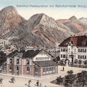 Südbahnrestauration und Hotel Bahnhof, ca. 1923