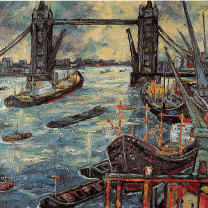 Tower Bridge, 1966, Öl auf Leinwand