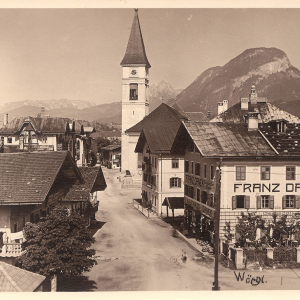 GH Aufinger, Bäckerei Mitterer, GH Alte Post, rechts Danek