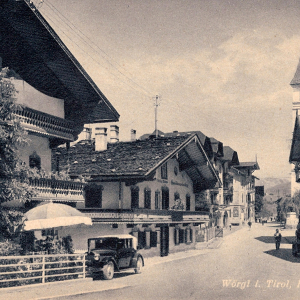 GH Aufinger, Bäckerei Mitterer, GH Alte Post, rechts Danek