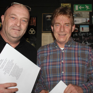 Mag. Andreas Madersbacher und Mag. Walter Hohenauer bei ihrer Gambrinusrede in der Sitobar, anläßlich des Starkbierfestes.