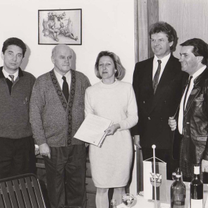 v. l. Dr. Helmut Bock, Thomas Gasteiger, Annemarie Gerstner, BGM Fritz Atzl, Dipl.Vw. Sebastian Mitterer