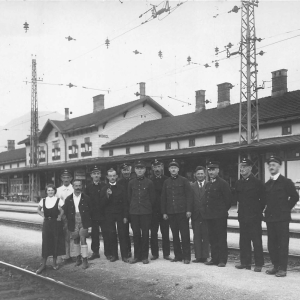 Bahnhof Wörgl, schon gemauert, ab 1930