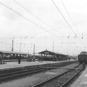 Bahnhof Wörgl in Bau 1950, Bahnsteige