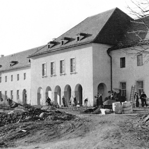 Bahnhof Wörgl, ca. 1950 noch in der Bauphase