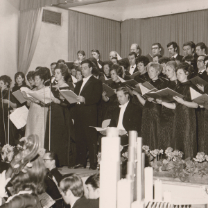 10 jähriges Jubiläum im Astnersaal mit J. S. Bach Magnificat, 1968, Chorleiter Ing. Georg Foidl