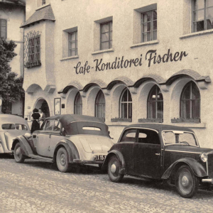 Cafe Fischer Konditorei, Bahnhofstrasse 36, ca. 1960