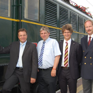 Eröffnung mit LH G. Platter, Bgm A. Abler, A. Jug (OeBB) u. Präsident Dr. A. Pohl