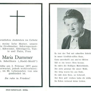 Dummer Maria, geb. Schellhorn