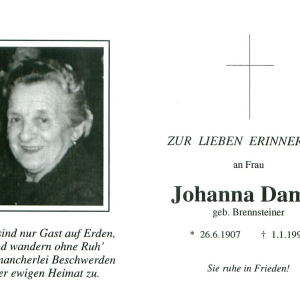 Damm Johanna, geb. Brennsteiner