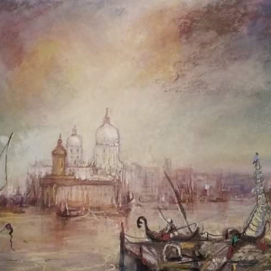 *Venedig Impression* 50x60cm,Pastell auf Karton hinter Glas