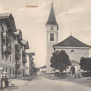 ca. 1909, Kirchplatz, li. Gasthaus Alte Post