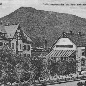 Südbahnrestauration und Hotel Bahnhof, ca. 1922