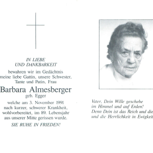 Almesberger Barbara geb. Egger