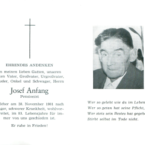 Anfang Josef