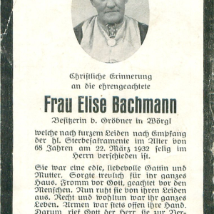 Bachmann Elise