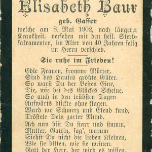 Baur Elisabeth geb. Gasser