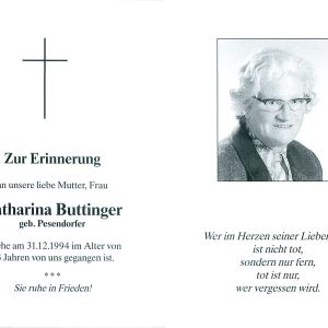 Buttinger Katharina geb. Pesendorfer