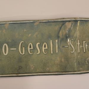 Straßenschild - Silvio Gesell Straße