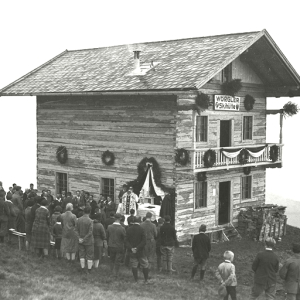 Wörgler Skihütte, 1928, am Markbachjoch, jetzt Rübezahlhütte