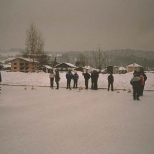 Eisstockschießen beim Volkshaus