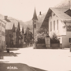 Hinweisschild zu Ludwig Obrist, Fassbinder in der Peter-Stöckl-Straße