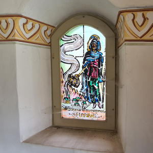 Bei der Restaurierung 1994 zu einer Hubertuskapelle umgestaltet