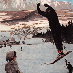 Plakat von Max Esterle, Wörgl im Winter, 1910