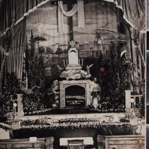 Verdeckter Altar in der Pfarrkirche zum hl. Laurentius, Wörgl