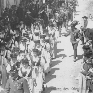 1909, Enthüllung des Kriegerdenkmals in Wörgl