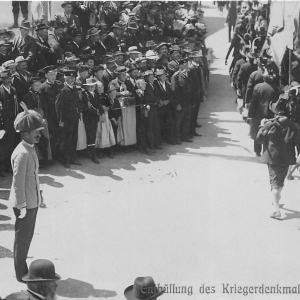 1909, Erzherzog Eugen bei der Einweihung des ältesten Denkmals von Wörgl, zum Gedenken der Gefallenen von 1809, im Volksmund der Wörgler Rearer genannt