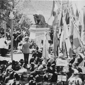 1909, Erzherzog Eugen bei der Einweihung des ältesten Denkmals von Wörgl, zum Gedenken der Gefallenen von 1809, im Volksmund der Wörgler Rearer genannt