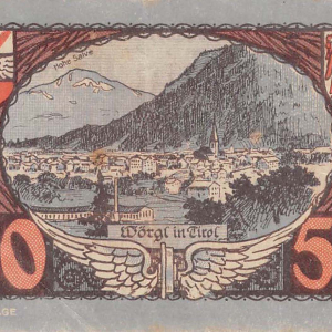 Notgeld Wörgl, 50 Heller von BGM Josef Loinger, 1920