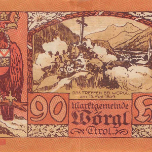 Notgeld Wörgl, 90 Heller von BGM Josef Loinger, 1920