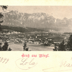Ca. 1895, Wörgl, vom Hennersberg aus gesehen gegen das Hundalmjoch