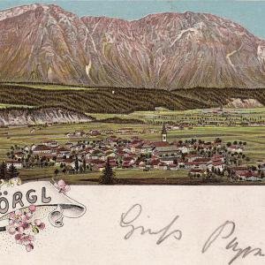 Ca. 1890, Wörgl, vom Hennersberg aus gesehen gegen das Hundalmjoch