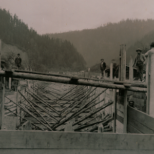 Kanalbau fürs Kraftwerk Einöden 1902 in damals modernster Beton-Bauweise