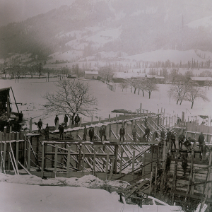 Bau der neuen Wehranlage an der Brixentaler Ache