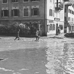 Hochwasser 20.06.1946, GH Volland am Andreas-Hofer-Platz