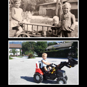 Ca. 1950 Augasse, Kinder vom Gogl Bauer vor dem Weißkopf-Haus