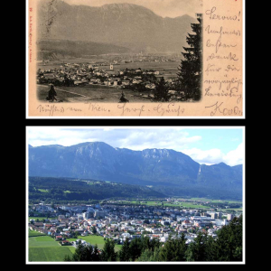 Ca. 1900 Wörgl, vom Hennersberg aus gesehen gegen das Hundalmjoch