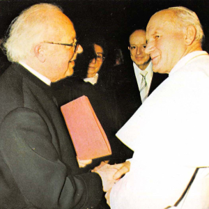 Pfarrer Wesenauer bei Papst Johannes Paul II, 1985