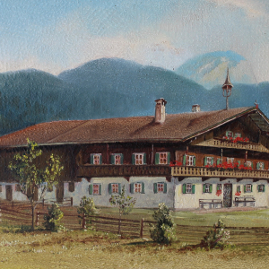Schwoicherbauer 1965, Bild gemalt von Anna Huber